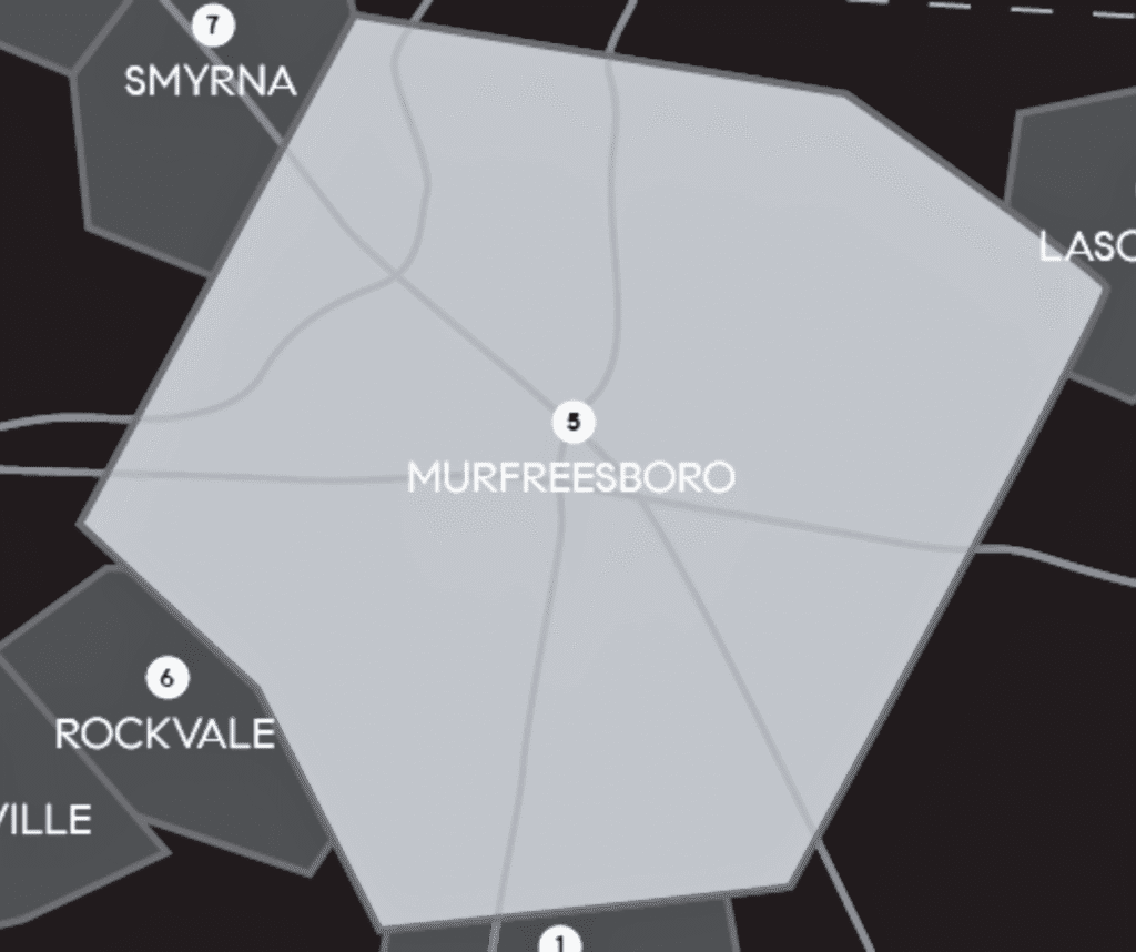 murfreesboro map