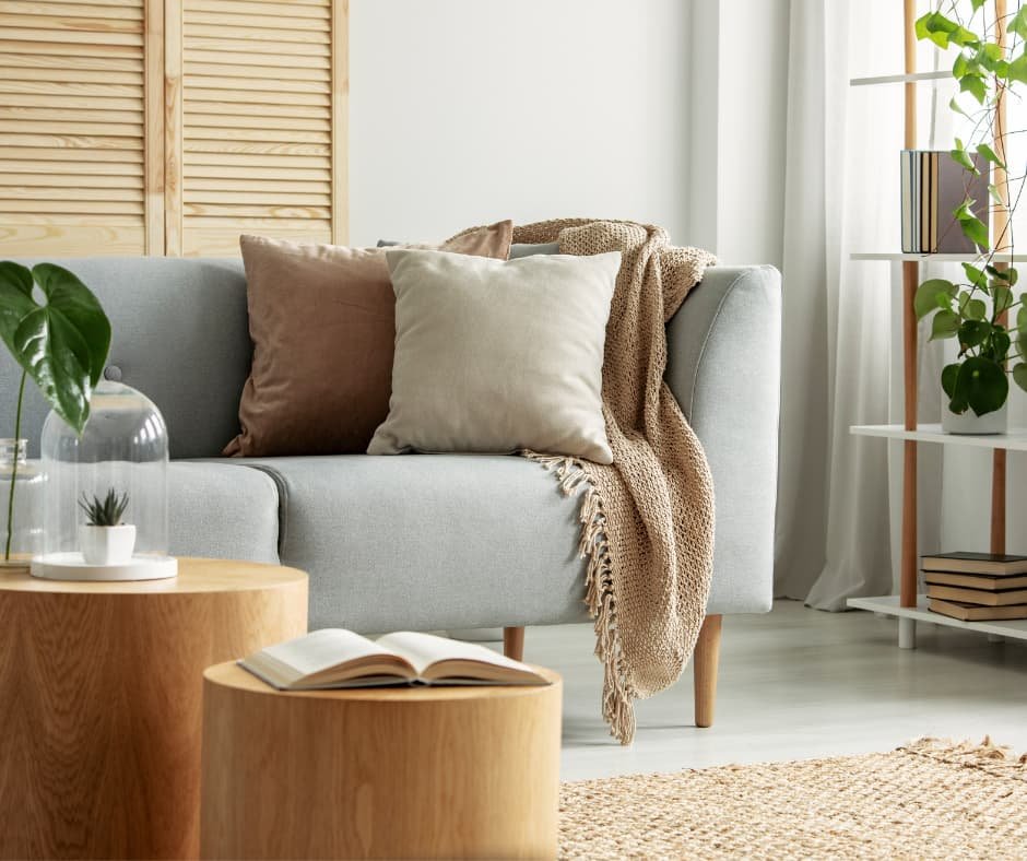 living room with a couch