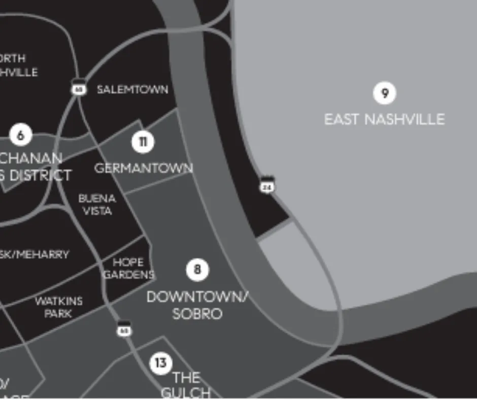 east nashville map