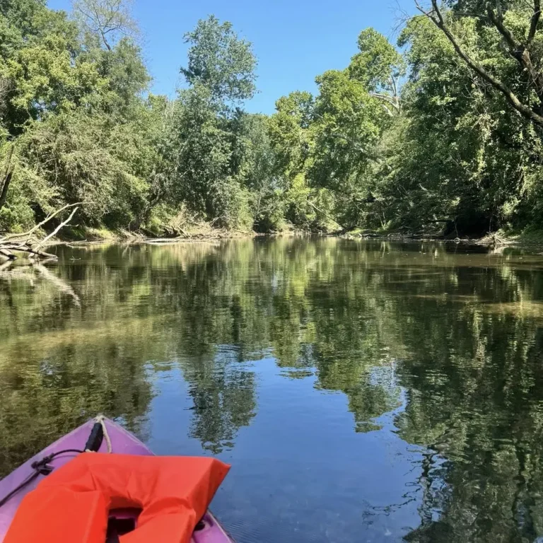 Kayaking on the river in Christiana Tennessee