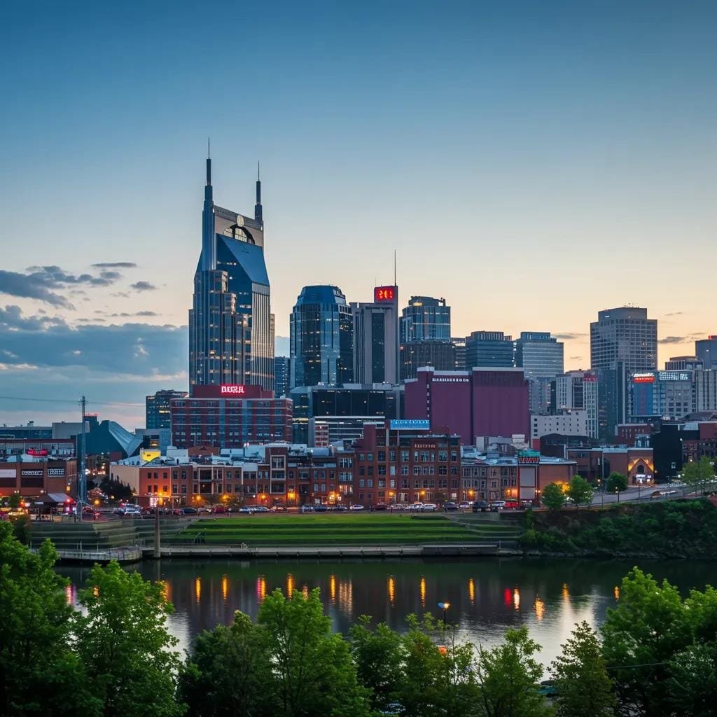 Nashville skyline representing the dynamic real estate market and growth opportunities