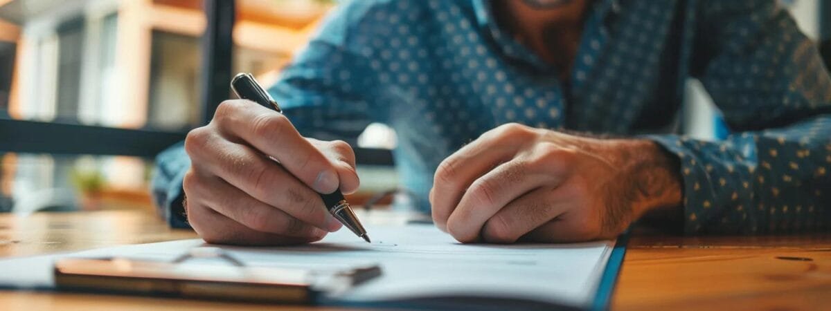 signing papers for a home purchase