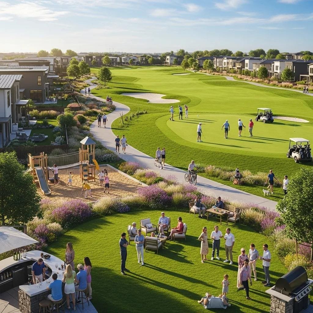 Active lifestyle in a Nashville golf community with residents enjoying various activities